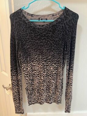 Animal print ombré sweater